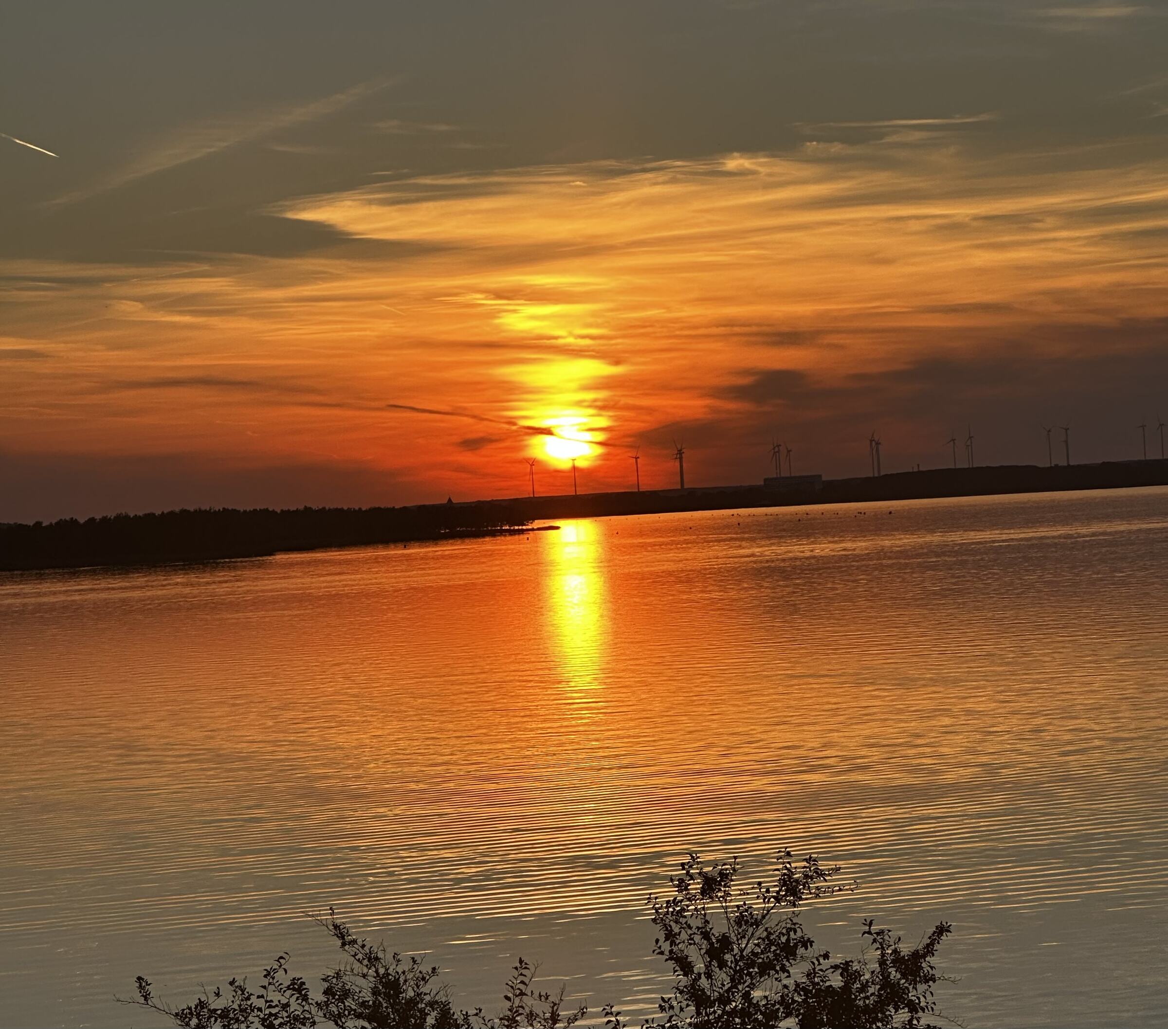 Sonnenuntergang über dem Senftenberger See